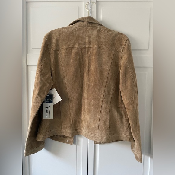 Vintage Fabio Women’s Suede Tan Jacket Size Medium. - Picture 2 of 3